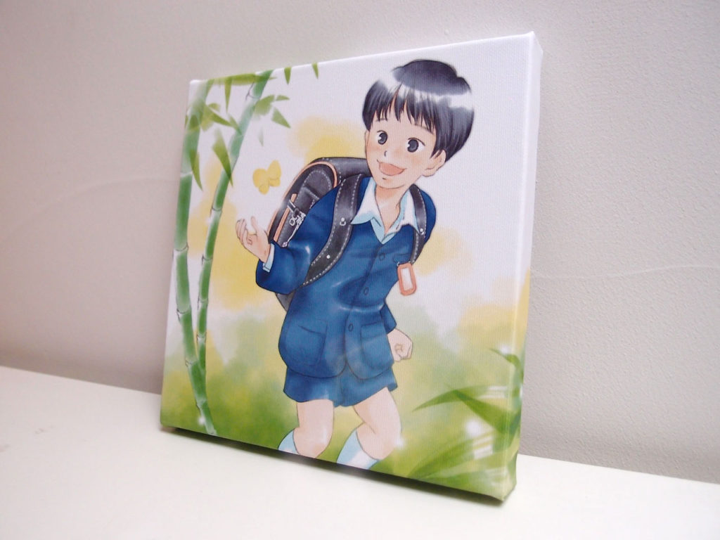 卒業入学お祝いイラスト：竹キャンバスプリント